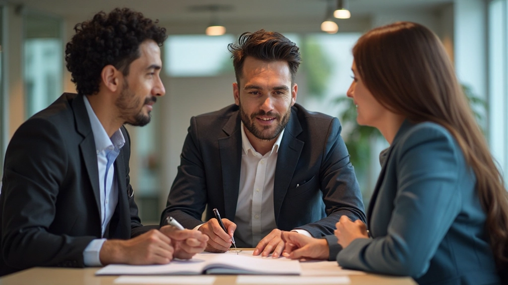 Группа профессионалов обсуждает проект с использованием мнемонических техник
