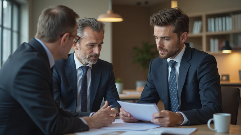 Опытный специалист по развитию памяти проводит консультацию с профессионалом в офисе