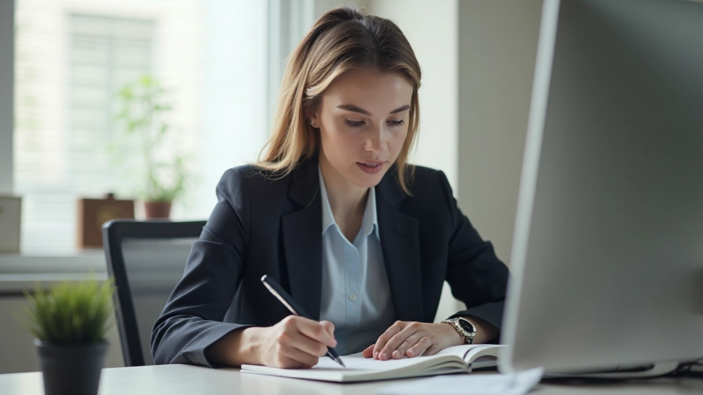 Профессиональная рабочая среда с записными книжками и ноутбуком для обучения